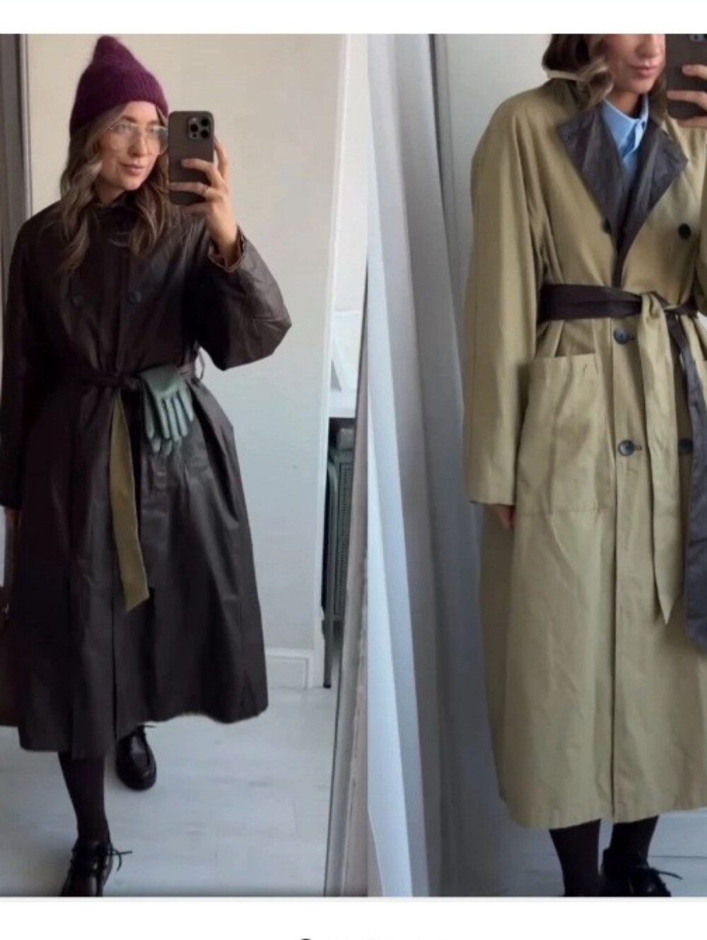 Zara Reversible Trench Size Medium Nwt